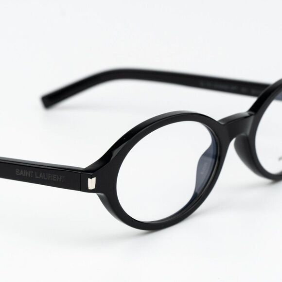 NEW Saint Laurent SL751 JEANNE OPT 001 Black Oval Women Eyeglasses - Picture 8 of 13
